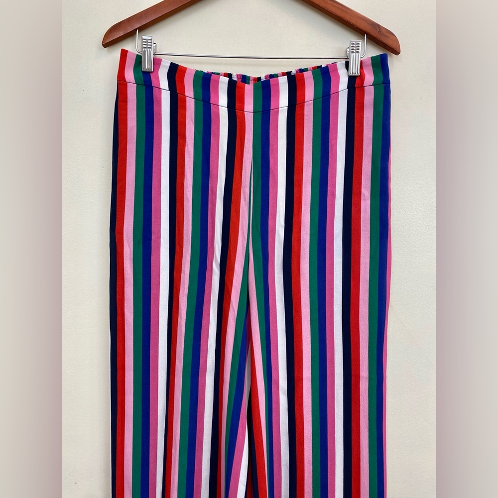 Boden Rainbow Stripe Wide Leg Pull-on Pants Size US 10R - Picture 6 of 11